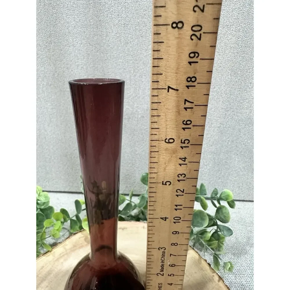 Vintage Amethyst Purple Bud Vase 7.5